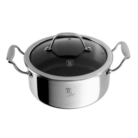 BH/8508, RENEW, BH/7444,BH/8508N, Cacerola con tapa 20cm, acero inoxidable, cacerola 20 cm, cazuela, olla, cacerola con tapa, batería de cocina, cocinar,Berlinger Haus, Promintra