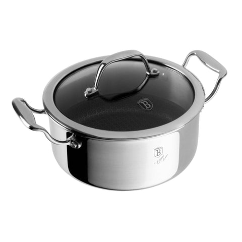 BH/8508, RENEW, BH/7444,BH/8508N, Cacerola con tapa 20cm, acero inoxidable, cacerola 20 cm, cazuela, olla, cacerola con tapa, batería de cocina, cocinar,Berlinger Haus, Promintra