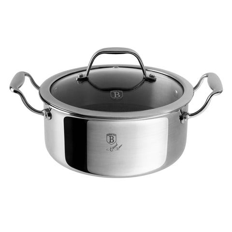 BH/8508, RENEW, BH/7444,BH/8508N, Cacerola con tapa 20cm, acero inoxidable, cacerola 20 cm, cazuela, olla, cacerola con tapa, batería de cocina, cocinar,Berlinger Haus, Promintra