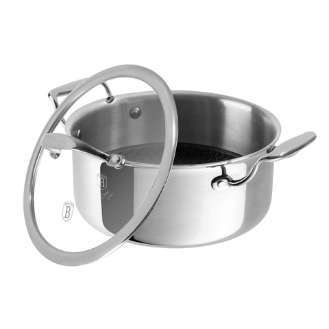 BH/8508, RENEW, BH/7444,BH/8508N, Cacerola con tapa 20cm, acero inoxidable, cacerola 20 cm, cazuela, olla, cacerola con tapa, batería de cocina, cocinar,Berlinger Haus, Promintra