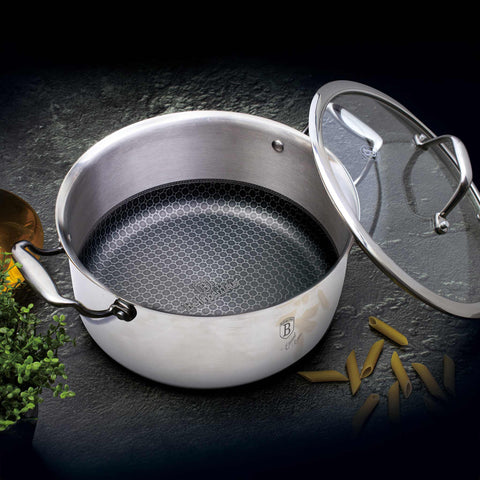 BH/8508, RENEW, BH/7444,BH/8508N, Cacerola con tapa 20cm, acero inoxidable, cacerola 20 cm, cazuela, olla, cacerola con tapa, batería de cocina, cocinar,Berlinger Haus, Promintra