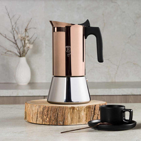 BH/8550, NUEVO, Cafetera de 9 tazas, oro rosa, cafetera, cafetera de acero inoxidable, moka, moka express,Berlinger Haus, Promintra