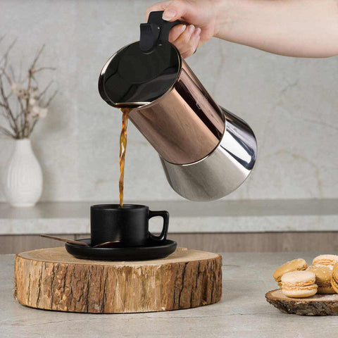 BH/8550, NUEVO, Cafetera de 9 tazas, oro rosa, cafetera, cafetera de acero inoxidable, moka, moka express,Berlinger Haus, Promintra