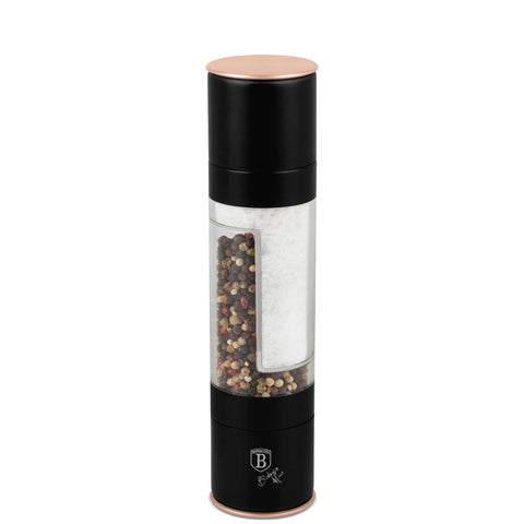 BH/8553A, BH/8553, 2in1 pepper and salt mill, black,rose-gold, salt and pepper mill 2 in 1, salt and pepper mill, salt and pepper grinder, Berlinger Haus, Promintra, giftbox, conceptual, lifestyle