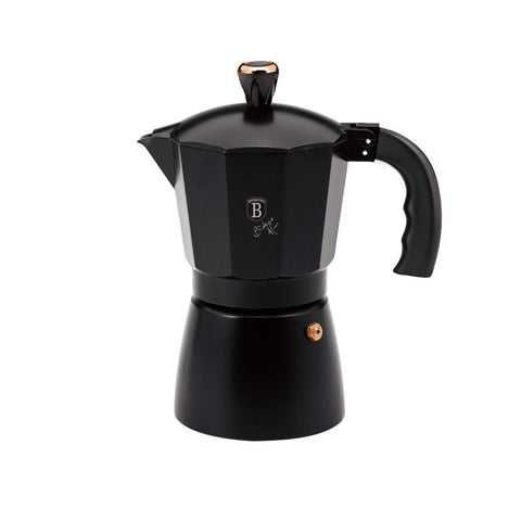 BH/8562N, Cafetera de 9 tasses, Negra, Or Rosa, Cafetera, Moka, Moka Express