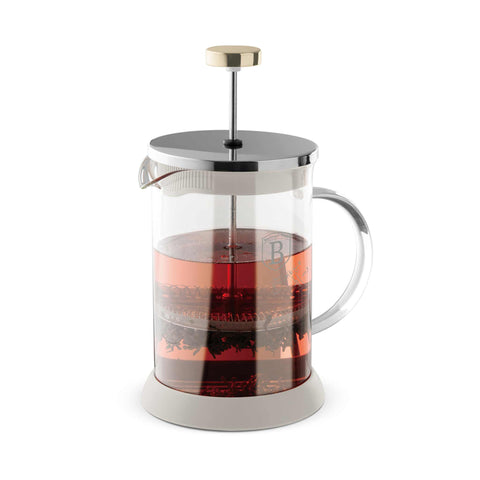 BH/8586, Cafetera de émbolo para café y té de 600 ml, Crema mate, Cafetera de émbolo para café y té, Cafetera de émbolo para café y té, Prensa francesa, Electrodomésticos de cocina, Cafetera