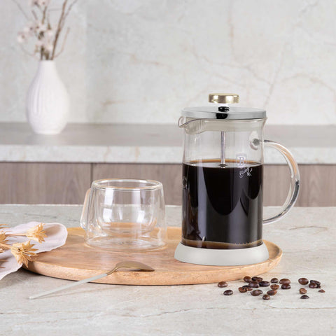BH/8586, Cafetera de émbolo para café y té de 600 ml, Crema mate, Cafetera de émbolo para café y té, Cafetera de émbolo para café y té, Prensa francesa, Electrodomésticos de cocina, Cafetera