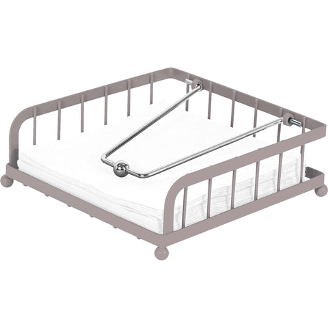 Product image of Napkin holder. Part of the Taupe Collection . Features: • Material: iron • Size: 18,5*18,5*6,2 cm • Color: matt taupe. (Conceptual view). Official Berlinger Haus product, boosted by Promintra sl.