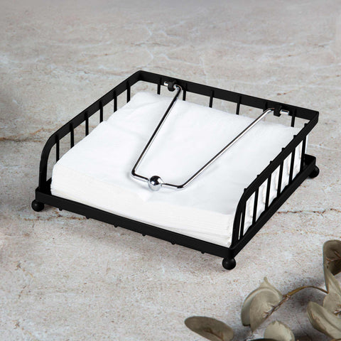 BH/8593, Servilletero, Negro Mate, Utensilios de Cocina