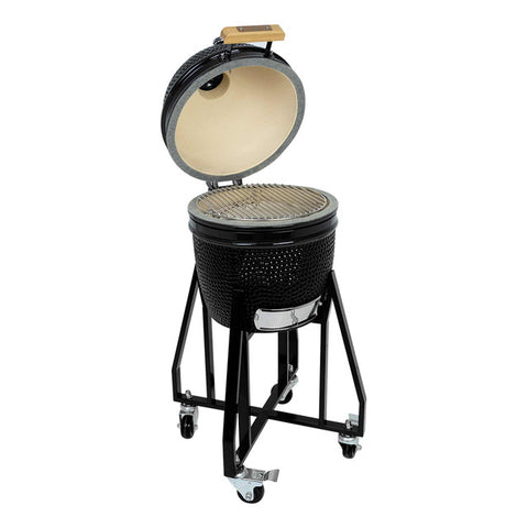 BH/8599N, Churrasqueira Kamado Compacta, Preta, para Uso Externo, Churrasqueira Kamado, Churrasqueira para Exterior