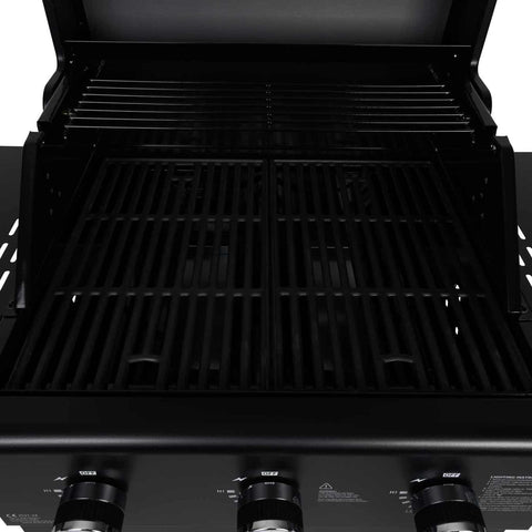 Product image of Outdoor gas barbecue grill 3burners. Part of the outdoor . Features: • XL SIZE: Cooking area: 50*41,5 cm • Main burners: 2,2 KW*3 • Thermometer in the top (lid) • Cold roll steel lid, side and front panels, control p.... (Studio view). Official Berlinger Haus product, boosted by Promintra sl.