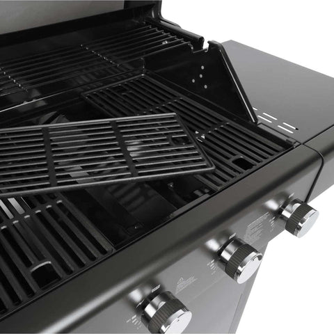Product image of Outdoor gas barbecue grill 4burners. Part of the outdoor . Features: • XXL SIZE: Cooking area: 60*41,5 cm • Main burners: 2,2 KW*4 • Thermometer in the top (lid) • Cold roll steel lid, side and front panels, control .... (Studio view). Official Berlinger Haus product, boosted by Promintra sl.