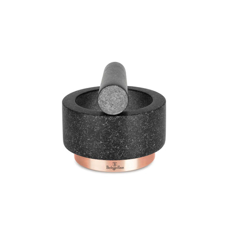 BH/8608, Mortero, Negro, Oro rosa, Mortero, Granito, Utensilios de cocina, Mortero