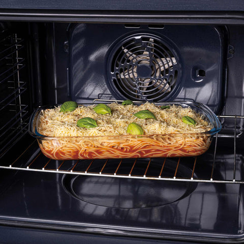 Product image of Food warmer rectlange 2x1,5L. Part of the Black Rose Collection . Features: • Material: stainless steel and SABINEX glass • Rose gold knob • Capacity: 2*1,5L. (Studio view). Official Berlinger Haus product, boosted by Promintra sl.