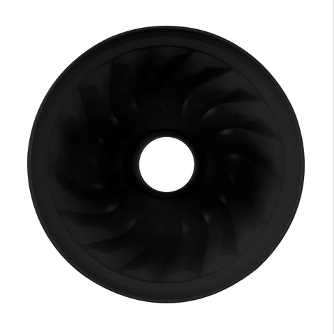 Imatge del producte de les pastilles Bundt de 25 cm. Forma part de la col·lecció Matte Black/Black Rose. Característiques: • Material: acer al carboni amb recobriment antiadherent TitanPro • Mida: 25*10,5 cm • Color: negre mat. (Vista d'estudi). Producte oficial de Berlinger, impulsat per Promintra sl.