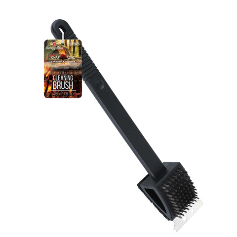 Product image of Grill cleaning brush. Part of the outdoor . Features: • Material: stainless steel, plastic • Size: 36*7*8 cm. (Studio view). Official Berlinger Haus product, boosted by Promintra sl.