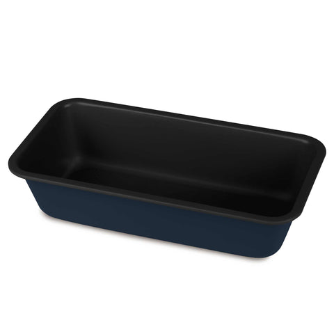Product image of Loaf pan. Part of the Deep Sea Collection . Features: • Material: carbon steel with non-stick titanPro coating • Size: 32*13,5*6,5 cm • Color: matt blue. (Studio view). Official Berlinger Haus product, boosted by Promintra sl.