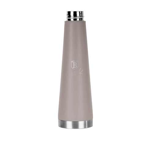 Imatge del producte de l'ampolla termos de 0,4L. Forma part de la col·lecció Taupe. Característiques: • Material: cos interior d'acer inoxidable 18/10 amb recobriment en pols mat • Capacitat: 0,4 L • Color: taupe mat • Embalatge: mitja caixa de regal. (Vista d'estudi). Producte oficial de Berlinger, impulsat per Promintra sl.