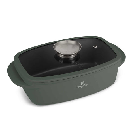 Toaster with glass lid and aroma knob
