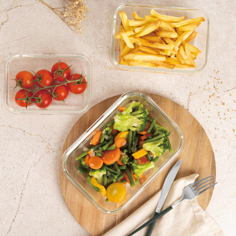 Juego De 3 Recipientes De Vidrio Para Alimentos, Imagen lifestyle