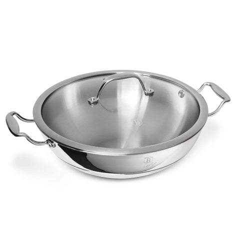 BH/8813, Wok with lid 28cm, stainless-steel,copper, 28 cm wok with lid, wok, wok with lid, cookware, cooking