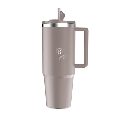 BH/8832, Taza térmica 1L, gris topo mate, taza térmica, taza de viaje, botella, termo, Berlinger Haus, Promintra