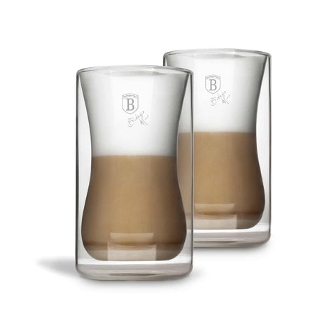 Product image of 2pcs glass set. Part of the kitchen accessories . Features: • Material: borosilicate glass • Capacity: 270 ml. (Conceptual view). Official Berlinger Haus product, boosted by Promintra sl.