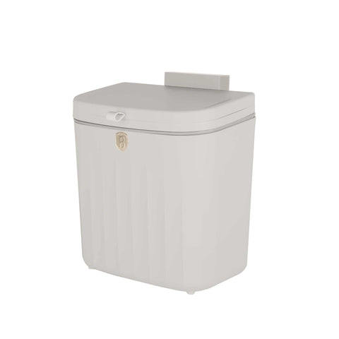 Product image of Hanging bin 7L. Part of the Sahara Collection . Features: • Material: plastic, thermoplastic rubber • Size: 24*15,6*26,6 cm, 7L • Color: cream. (Studio view). Official Berlinger Haus product, boosted by Promintra sl.