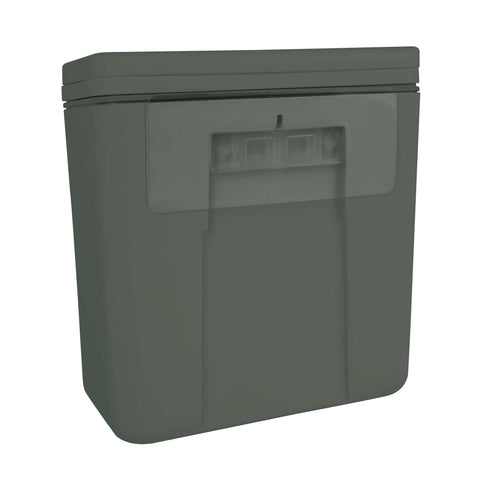 Product image of Hanging bin 7L. Part of the Matte Green Collection . Features: • Material: plastic, thermoplastic rubber • Size: 24*15,6*26,6 cm, 7L • Color: green. (Studio view). Official Berlinger Haus product, boosted by Promintra sl.