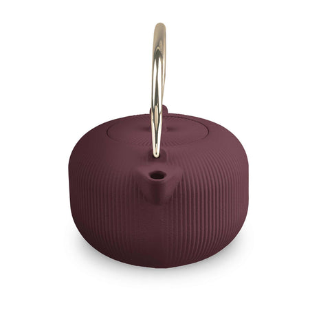 BH/8940, Tetera de ferro colat de 1 l, color bordeus mat, tetera, ferro colat, tetera de ferro colat