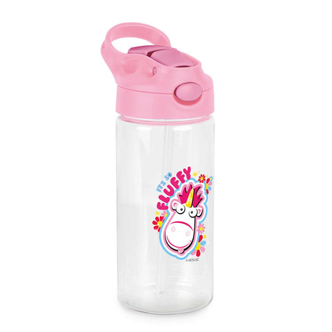 Product image of Drinking bottle 0,5L. Part of the Minions Collection . Features: • Material: plastic • Flip top lid • Capacity: 0,5 L • Size: 9*6,8*19,2 cm • Color: pink. (Studio view). Official Berlinger Haus product, boosted by Promintra sl.