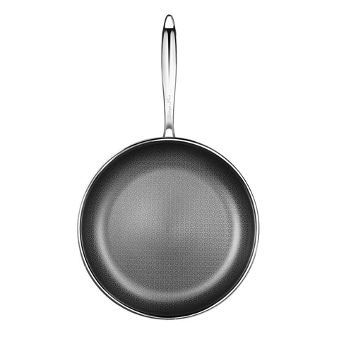 Product image of Frypan 24cm. Part of the Eternal Collection . Features: • Material: stainless steel with laser-cut surface • Size: 24*5 cm 1,7L REGISTERED DESIGN BY BERLINGER HAUS!. (Studio view). Official Berlinger Haus product, boosted by Promintra sl.