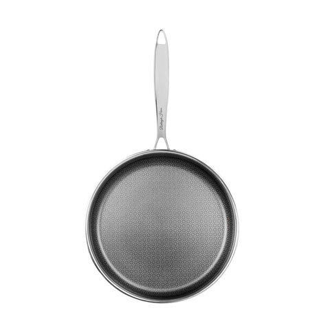 Product image of Pancake pan 26cm. Part of the Eternal Collection . Features: • Material: stainless steel with laser-cut surface • Size: 26*2,65 cm REGISTERED DESIGN BY BERLINGER HAUS!. (Studio view). Official Berlinger Haus product, boosted by Promintra sl.