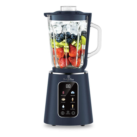 Product image of Digital table blender with 1,5L GLASS jar 1000W. Part of the Deep Sea Collection . Features: • Material: plastic, glass • Power: 1000 W • Voltage: 220-240V, 50/60 Hz • 1,5 L glass jar • Size: 19,3*17,4*38 cm • Length of power cord: 1 m • Co.... (Conceptual view). Official Berlinger Haus product, boosted by Promintra sl.