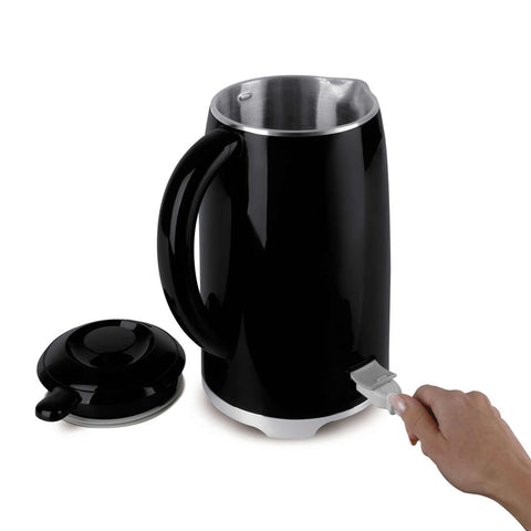 Product image of Soymilk and soup maker 1,2L. Part of the Black Rose Collection . Features: • Material: stainless steel, plastic • Max capacity: 1200 ml • Voltage: 220-240V, 50/60Hz • Heating power: 800-950W • Blending power 250W • Accesso.... (Studio view). Official Berlinger Haus product, boosted by Promintra sl.