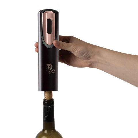 BH/9134, Juego de abridor de vino eléctrico 6 en 1, Negro, Oro rosa, Abridor de vino, Eléctrico/Batería, Aparato de cocina, Juego de abridor de vino eléctrico, Aparatos de cocina, Abrelatas