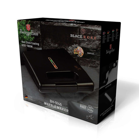 BH/9146, Waflera, Negro, Oro rosa, Sandwichera eléctrica, Parrilla eléctrica, Waflera eléctrica, Electrodomésticos de cocina