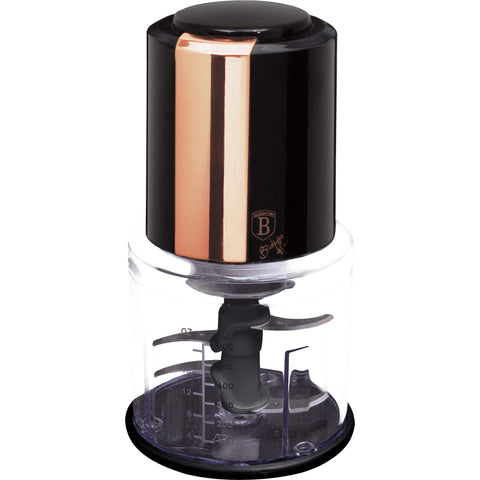 BH/9162A, Black Rose Collection, blender, color negro y oro rosa, ekitchen, eléctrica, Kitchen Utensils, kitchenutensil, mini picadora, picadora, Picadora 2 en 1, picadora de ajo, picadora de alimentos, picadora de verduras, Slicer & Chopper
