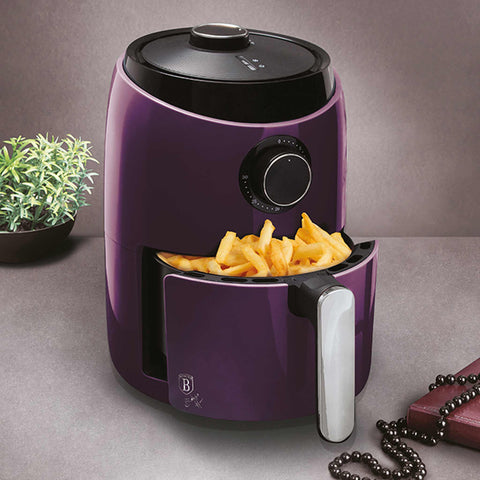 BH/9207, Mini Fritadeira Elétrica 1.6L, Roxa, Sem Óleo