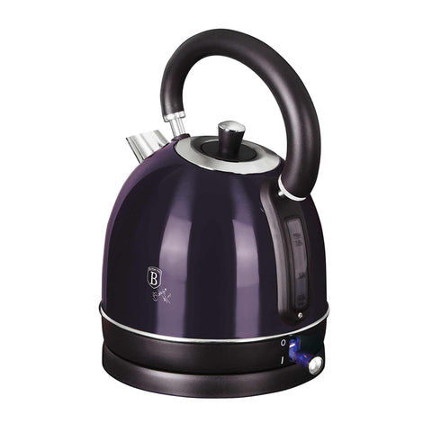 Product image of Electric kettle. Part of the Purple Eclipse Collection . Features: • Material: stainless steel with spray painting, handle with the chrome coating • Capacity: 1,8L • Voltage: 220-240V, 50/60Hz • Power: 1850-2200W •.... (Studio view). Official Berlinger Haus product, boosted by Promintra sl.