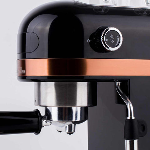 BH/9462, Cafetera espresso digital, negra, oro rosa, cafetera espresso, eléctrica, cafetera eléctrica, cafetera espresso con espumador de leche,Berlinger Haus, Promintra