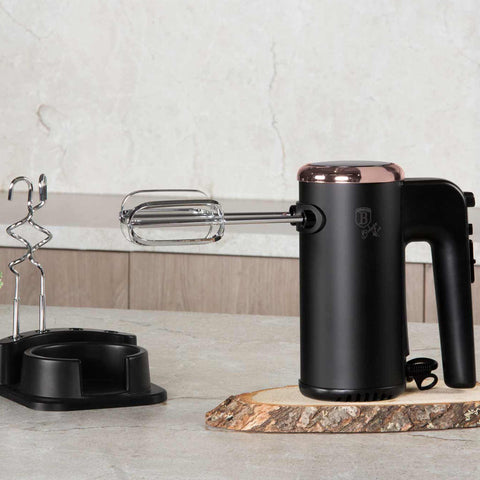BH/9475, Batidora de mano con soporte, Negra, Oro rosa, Eléctrica, Batidora de mano, Electrodomésticos de cocina