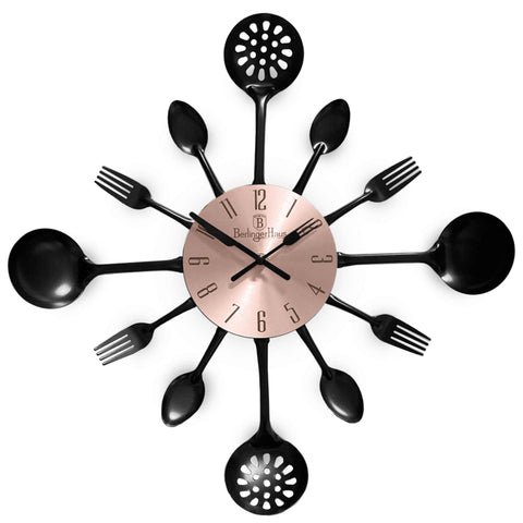 BH/9479, Reloj de pared para cocina, Negro, Oro rosa, Eléctrico/batería, Electrodomésticos, Reloj