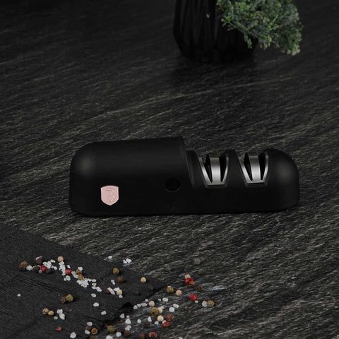 BH/9502, Afilador de cuchillos eléctrico, Negro, Oro rosa, Afilador de cuchillos, Eléctrico, Afilador, Cuchillos y herramientas de corte