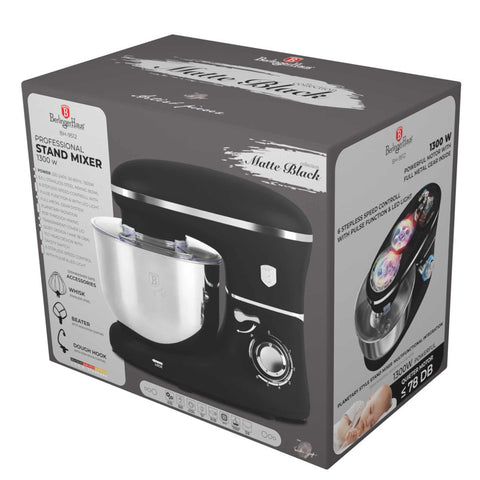 BH/9512, Robot de cocina, negro mate, robot de cocina, eléctrico, robot de cocina, batidora de pie, robot de cocina, Berlinger Haus, Promintra, caja de regalo, conceptual, estilo de vida