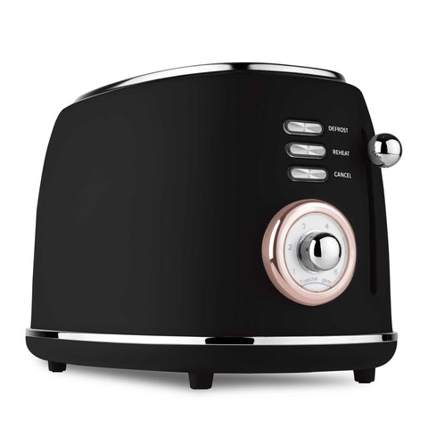BH/9517, Tostadora, Negra, Oro Rosa, Tostadora B., Eléctrica, Dos Rebanadas, Electrodomésticos de Cocina