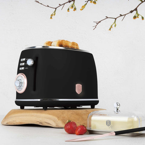 BH/9517, Tostadora, Negra, Oro Rosa, Tostadora B., Eléctrica, Dos Rebanadas, Electrodomésticos de Cocina