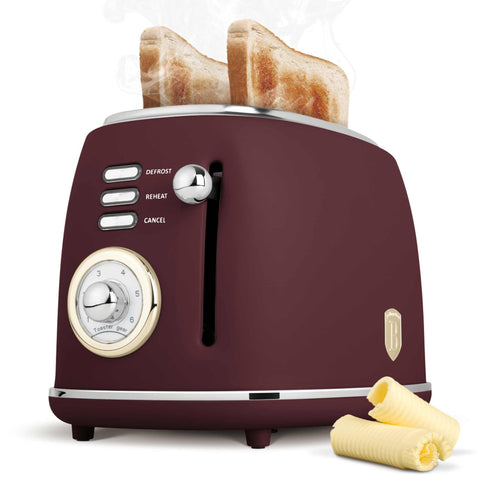 BH/9520, Tostadora, Burdeos mate, Tostadora eléctrica, Dos rebanadas, Electrodomésticos de cocina