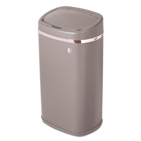 BH/9523, Cubo de basura con sensor de 58 l, color topo mate, cubo de basura con sensor, eléctrico/batería, cubo de basura, cubo de basura, utensilios de cocina