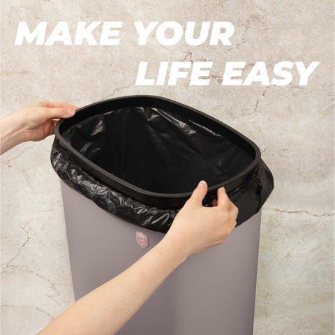 BH/9523, Cubo de basura con sensor de 58 l, color topo mate, cubo de basura con sensor, eléctrico/batería, cubo de basura, cubo de basura, utensilios de cocina